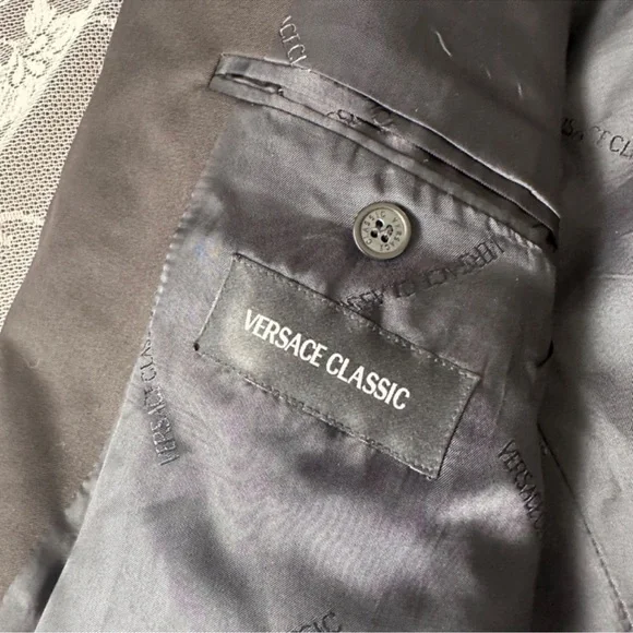 Versace Classic Black Wool Blazer Size 52
